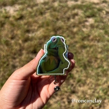 Load image into Gallery viewer, Nervous Frog Puppet - Interchangeable Badge Topper