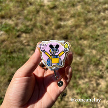 Load image into Gallery viewer, Happy Yellow Robot - Interchangeable Badge Topper