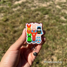 Load image into Gallery viewer, Super Hero Bunny - Interchangeable Badge Topper