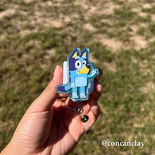 Load image into Gallery viewer, Blue Dog - Interchangeable Badge Topper