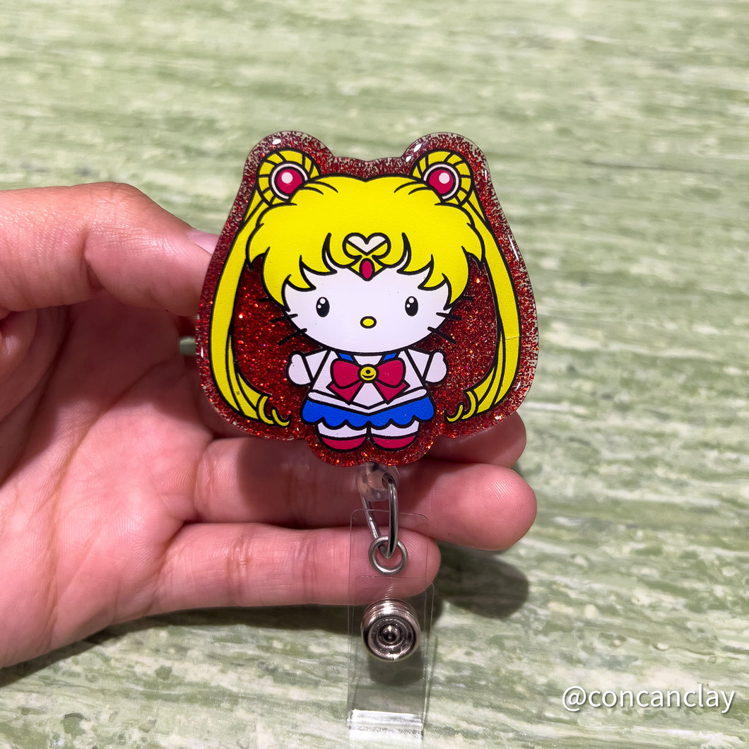 Interchangeable Badge Reel - Sailor Cat