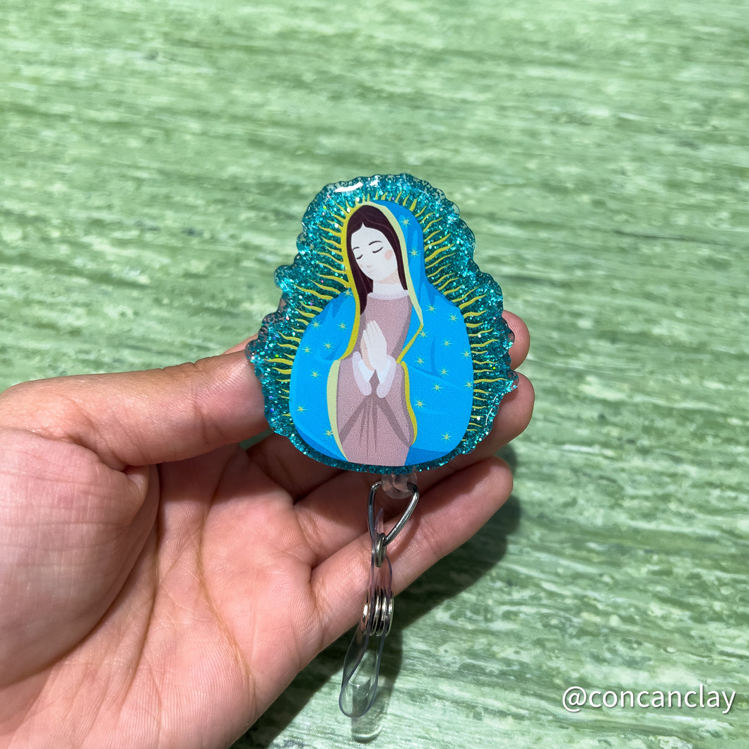 Interchangeable Badge Reel - Mother Mary Guadalupe