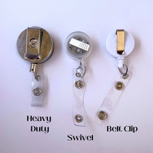 Load image into Gallery viewer, Interchangeable Badge Reel - Sequin Heart
