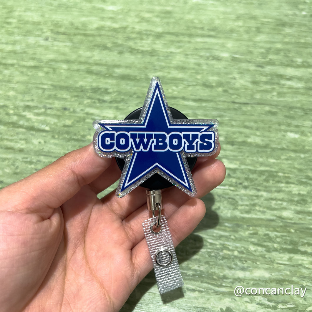 Interchangeable Badge Reel - Cowboy Football Star