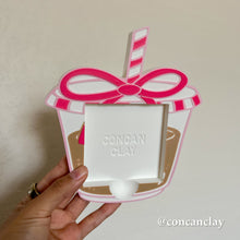 Load image into Gallery viewer, Pink Bow Coffee Sticky Note Holder

