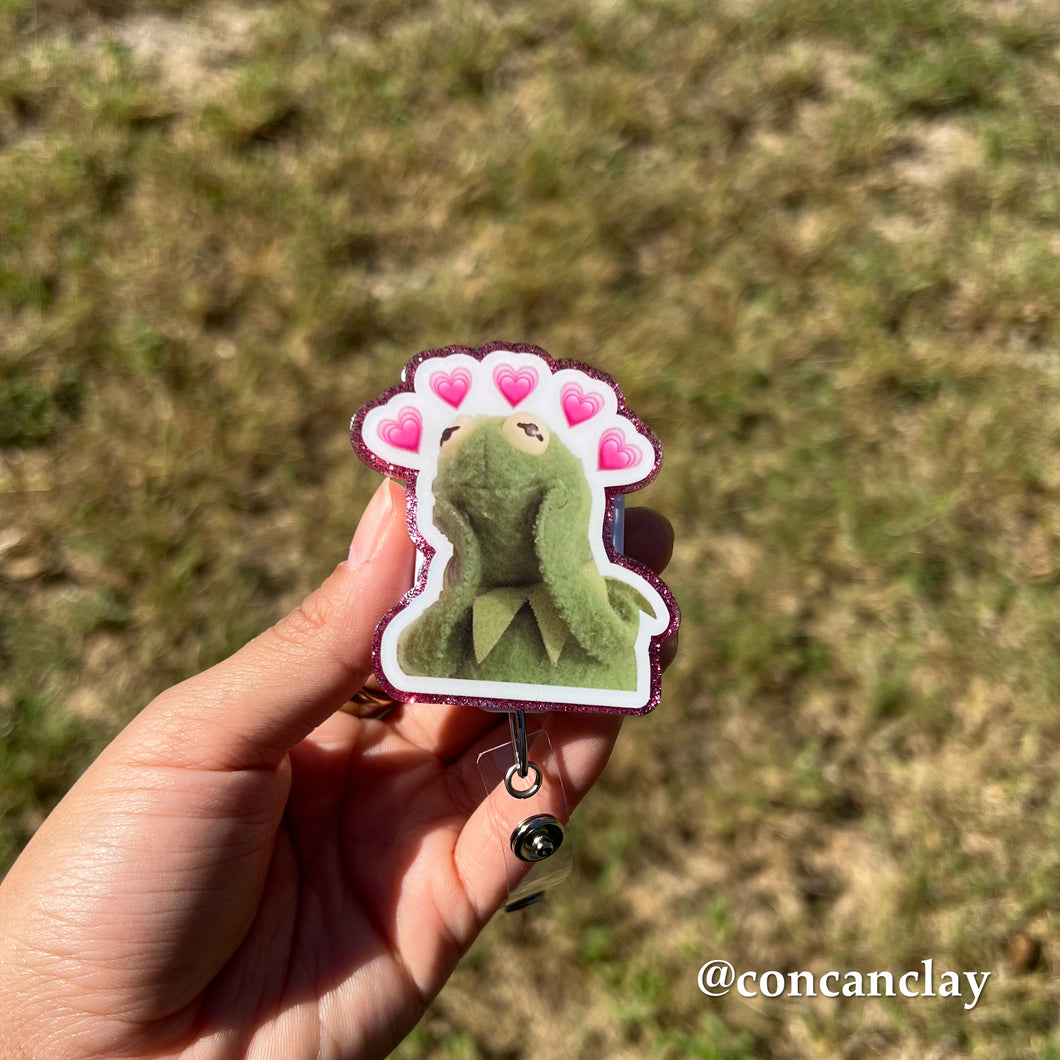 Heart Frog Puppet - Interchangeable Badge Topper