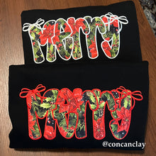 Load image into Gallery viewer, Merry Christmas Embroidered Sweatshirt

