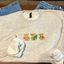 Load image into Gallery viewer, Christmas Bear Embroidered Sweatshirt

