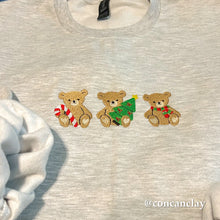 Load image into Gallery viewer, Christmas Bear Embroidered Sweatshirt
