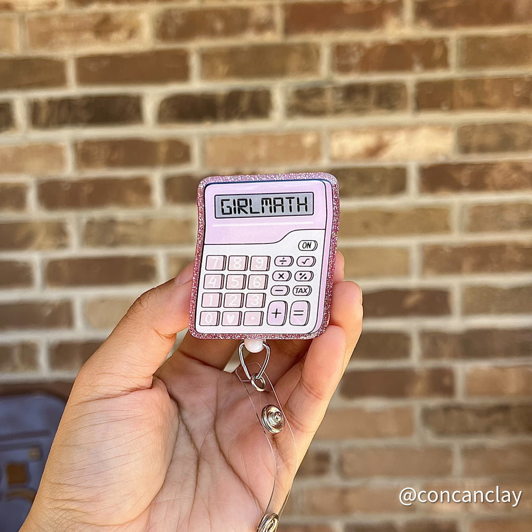 Interchangeable Badge Reel - Girl Math