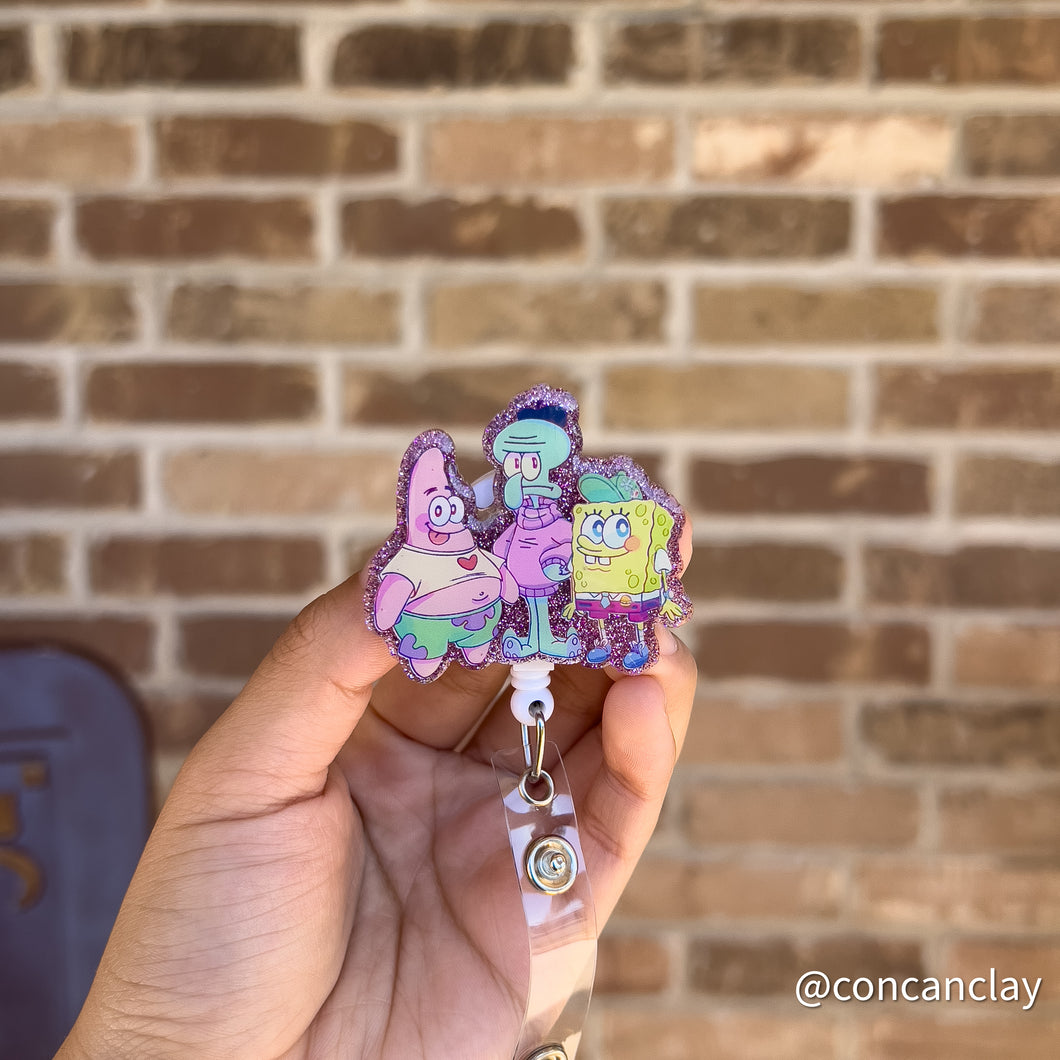 Interchangeable Badge Reel - Sponge Friends