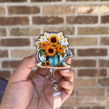 Load image into Gallery viewer, Interchangeable Badge Reel - Sunflower Canister
