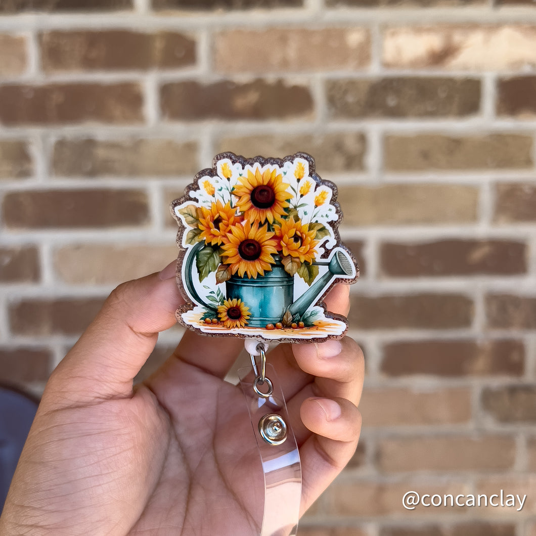 Interchangeable Badge Reel - Sunflower Canister