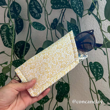 Load image into Gallery viewer, Yellow and Blue Florals - Eyewear Pouch
