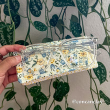 Load image into Gallery viewer, Blue and Yellow Florals - Eyewear Pouch
