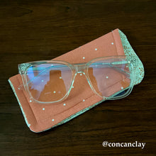 Load image into Gallery viewer, Polka Dots and Orange Foliage - Eyewear Pouch
