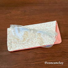 Load image into Gallery viewer, Orange Foliage and Polka Dots - Eyewear Pouch
