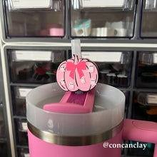 Load image into Gallery viewer, Pink Pumpkin Straw Huggie
