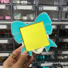 Load image into Gallery viewer, Turquoise Coquette Bow Sticky Note Holder
