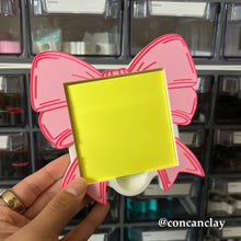 Load image into Gallery viewer, Pink Coquette Bow Sticky Note Holder
