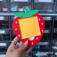 Load image into Gallery viewer, Red Strawberry Sticky Note Holder
