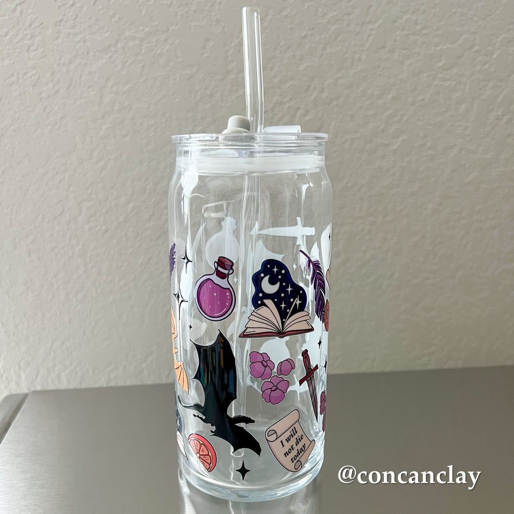 20 oz Book Dragon Glass Can