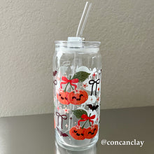 Load image into Gallery viewer, 20 oz Pumpkin Cherry Glass Can
