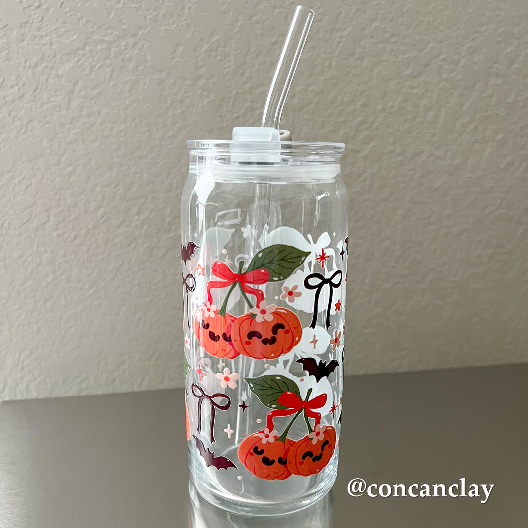 20 oz Pumpkin Cherry Glass Can