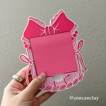 Load image into Gallery viewer, Pink Cake and Bow Sticky Note Holder
