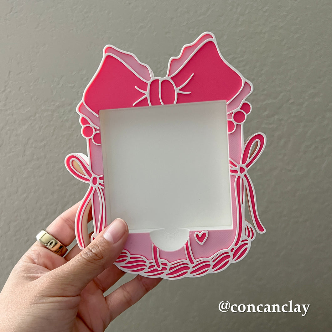 Pink Cake and Bow Sticky Note Holder
